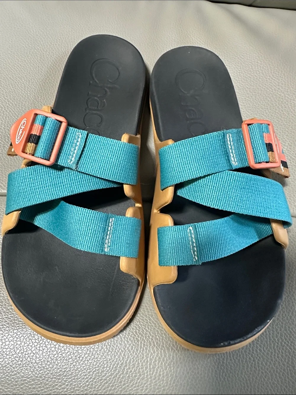 Chaco Chillos Slide Sandals Women’s Size 9 Blue Adjustable Comfort